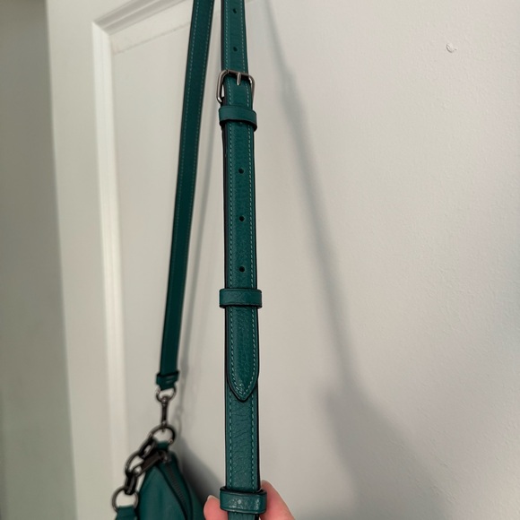 Coach Teal Leather Shoulder Bag - Picture 11 of 11